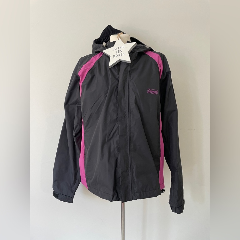 COLEMAN Nylon Jacket in Black and Pink